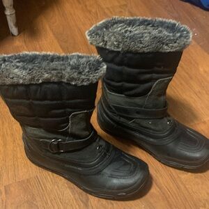 The North Face Black and Gray Winter Boots